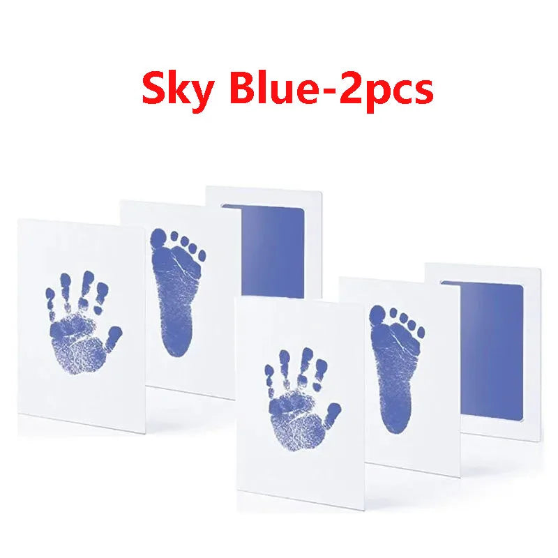 Baby Care Non-Toxic Baby Handprint & Footprint Imprint Kit - Baby Souvenirs Newborn Footprint Ink Pad for Newborn Baby Gifts