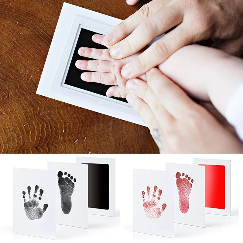 Baby Care Non-Toxic Baby Handprint & Footprint Imprint Kit - Baby Souvenirs Newborn Footprint Ink Pad for Newborn Baby Gifts