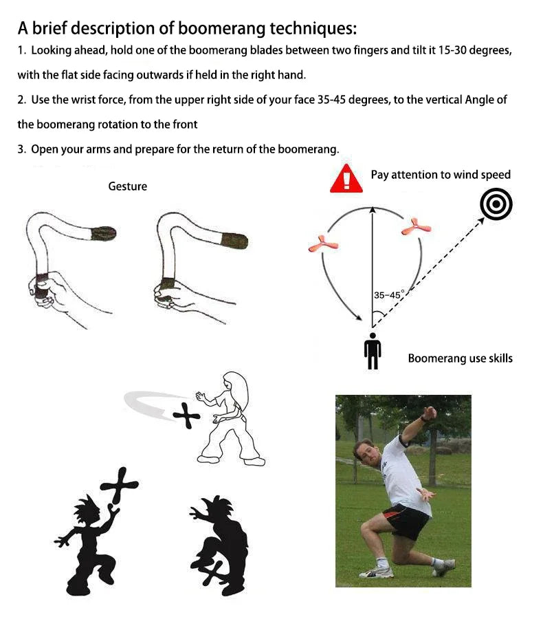 Children's Boomerang Soft Three-leaf Cross, Interactive Outdoor Toy