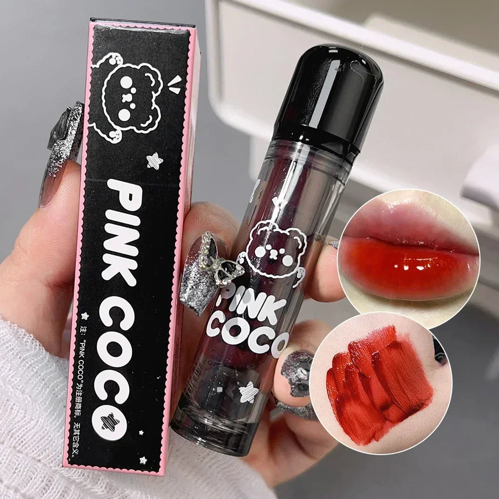 PINK COCO Long-Lasting Lip Tint – Moisturizing, Non-Sticky, High Pigment Gloss Stain