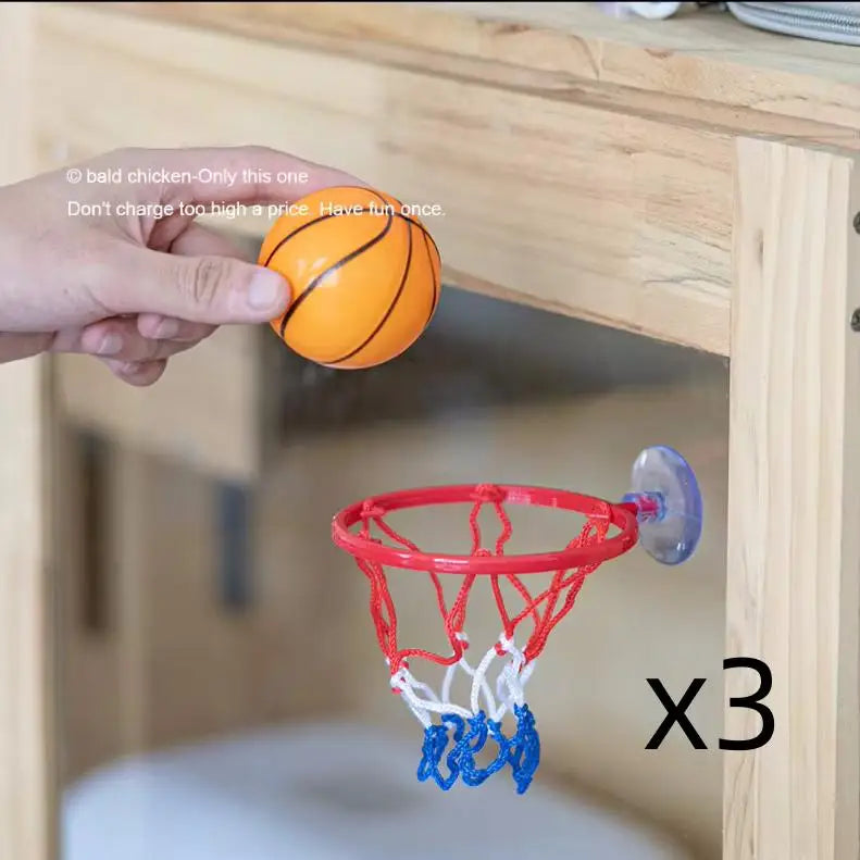 Small Basketball Set, Solid Rubber Elastic Ball, Children's Exercise Shooting Table Game Toy