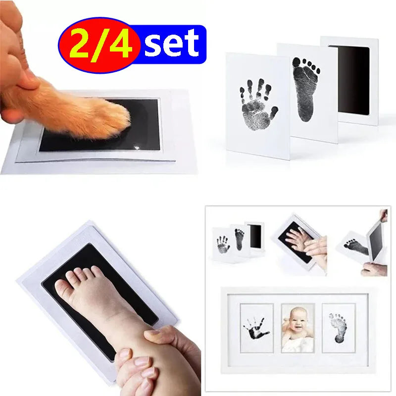 Baby Care Non-Toxic Baby Handprint & Footprint Imprint Kit - Baby Souvenirs Newborn Footprint Ink Pad for Newborn Baby Gifts