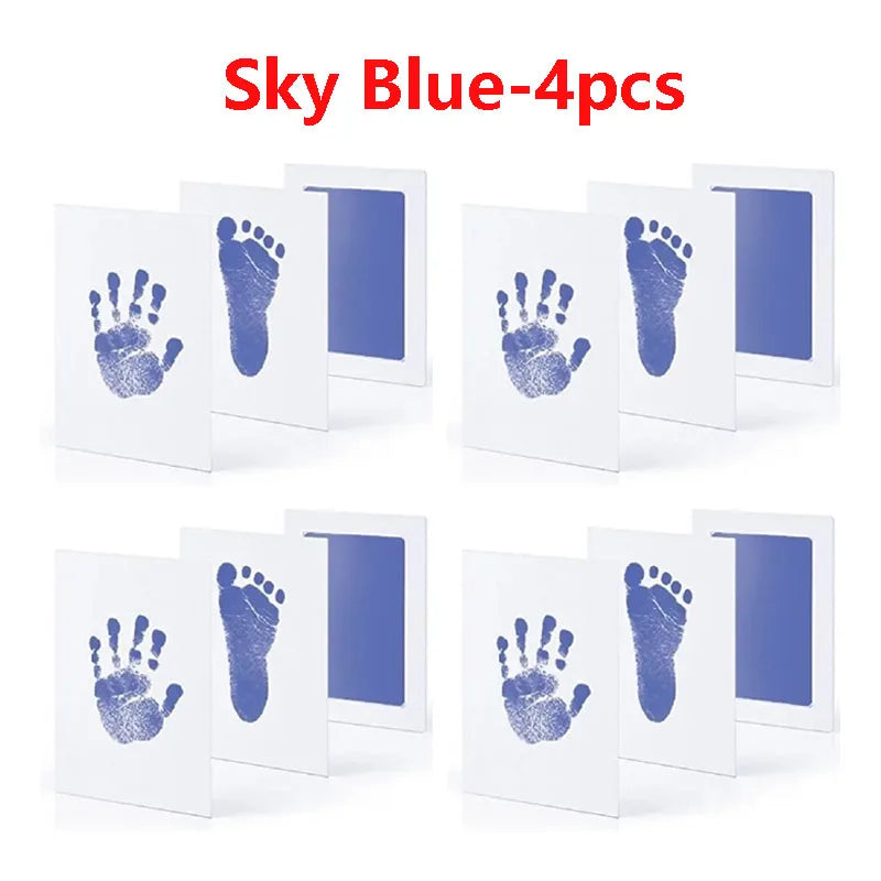 Baby Care Non-Toxic Baby Handprint & Footprint Imprint Kit - Baby Souvenirs Newborn Footprint Ink Pad for Newborn Baby Gifts