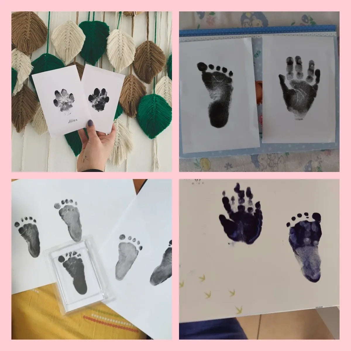 Baby Care Non-Toxic Baby Handprint & Footprint Imprint Kit - Baby Souvenirs Newborn Footprint Ink Pad for Newborn Baby Gifts