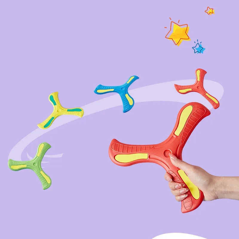 Children's Boomerang Soft Three-leaf Cross, Interactive Outdoor Toy