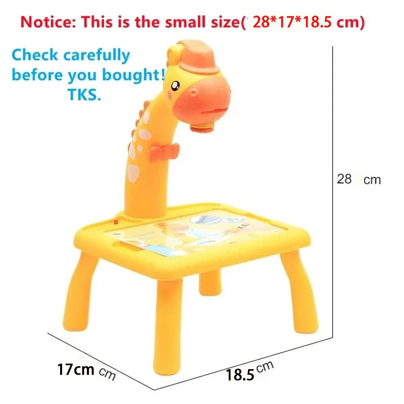 Children led projector drawing table toy painting set table educational board learning tools painting toys