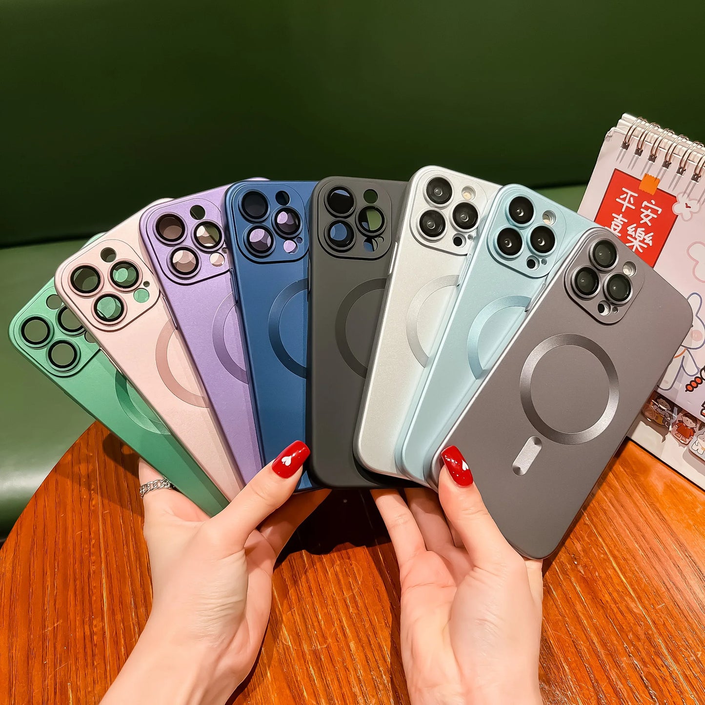 Luxury For Magsafe Wireless Charging Case For iPhone 15 11 13 12 14 Pro Max Plus Magnetic Phone Cases Lens Protector Matte Cover