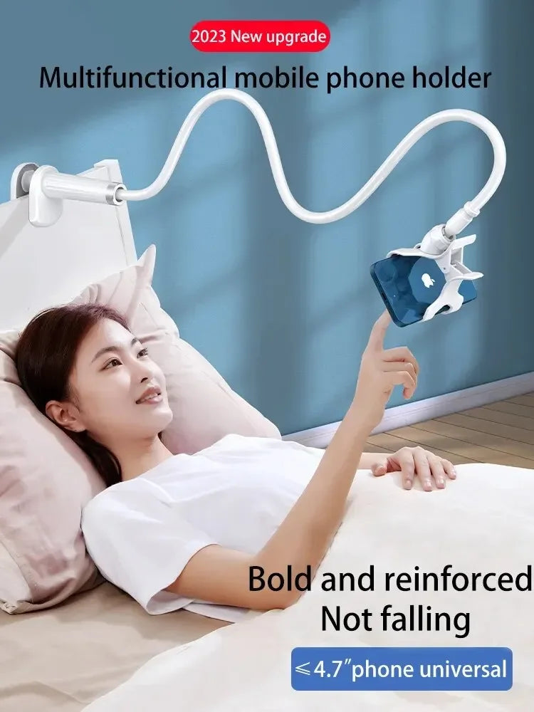 360 Clip Mobile Phone Holder Stand Portable Flexible Lazy Bed Desktop Bracket Desk Mount Stand For iPhone, Samsung, Xiaomi 70cm