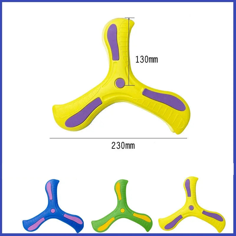 Children's Boomerang Soft Three-leaf Cross, Interactive Outdoor Toy