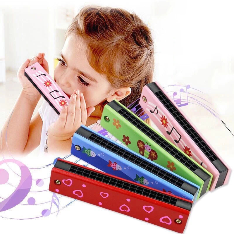 Children Wooden Harmonica Musical Instrument Toys, Music Teaching Aids Puzzle, Early Education, Kindergarten, Beginners