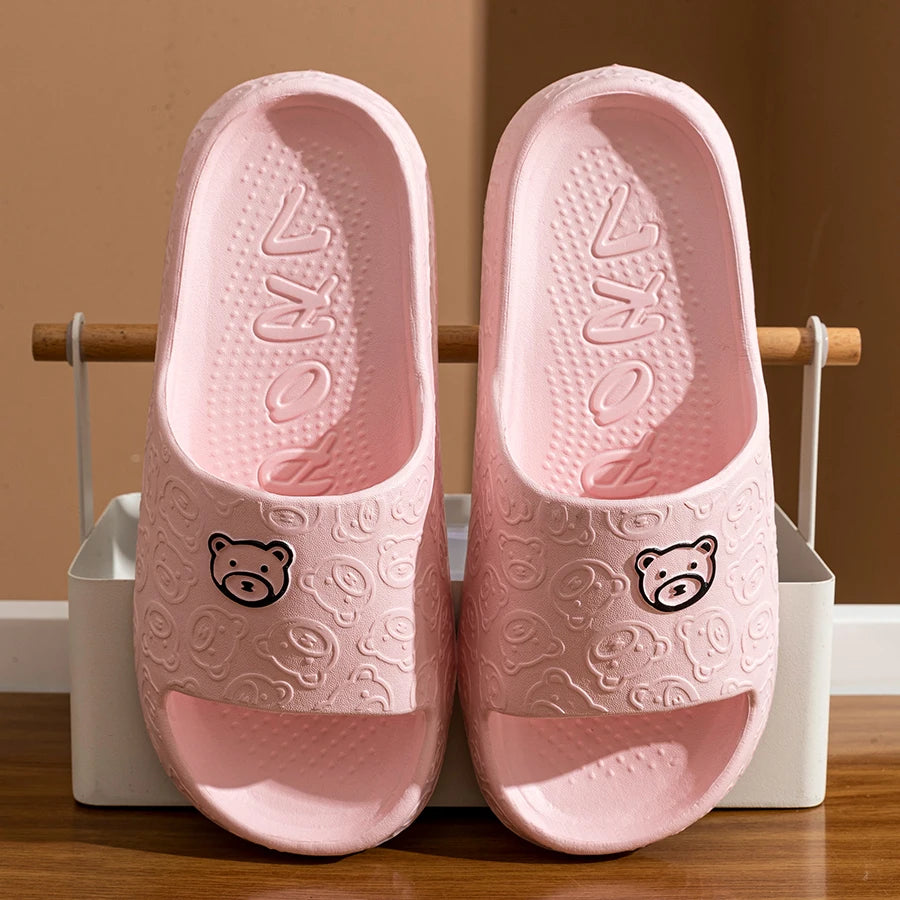Cute Bear Women Slippers - Summer Indoor Soft Sandals, Anti-slip shoes