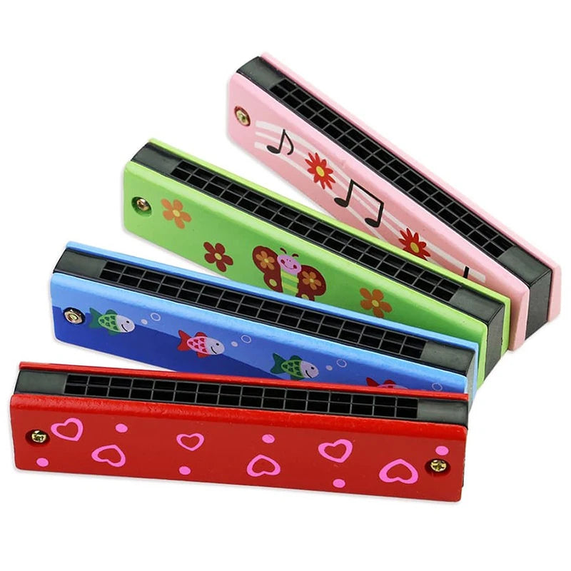 Children Wooden Harmonica Musical Instrument Toys, Music Teaching Aids Puzzle, Early Education, Kindergarten, Beginners
