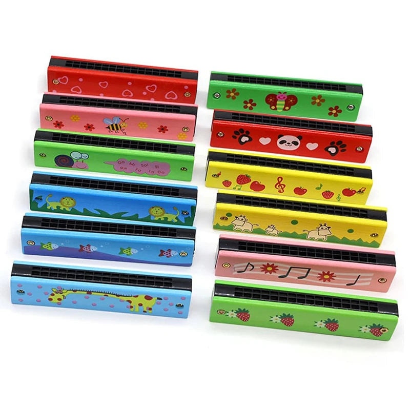 Children Wooden Harmonica Musical Instrument Toys, Music Teaching Aids Puzzle, Early Education, Kindergarten, Beginners