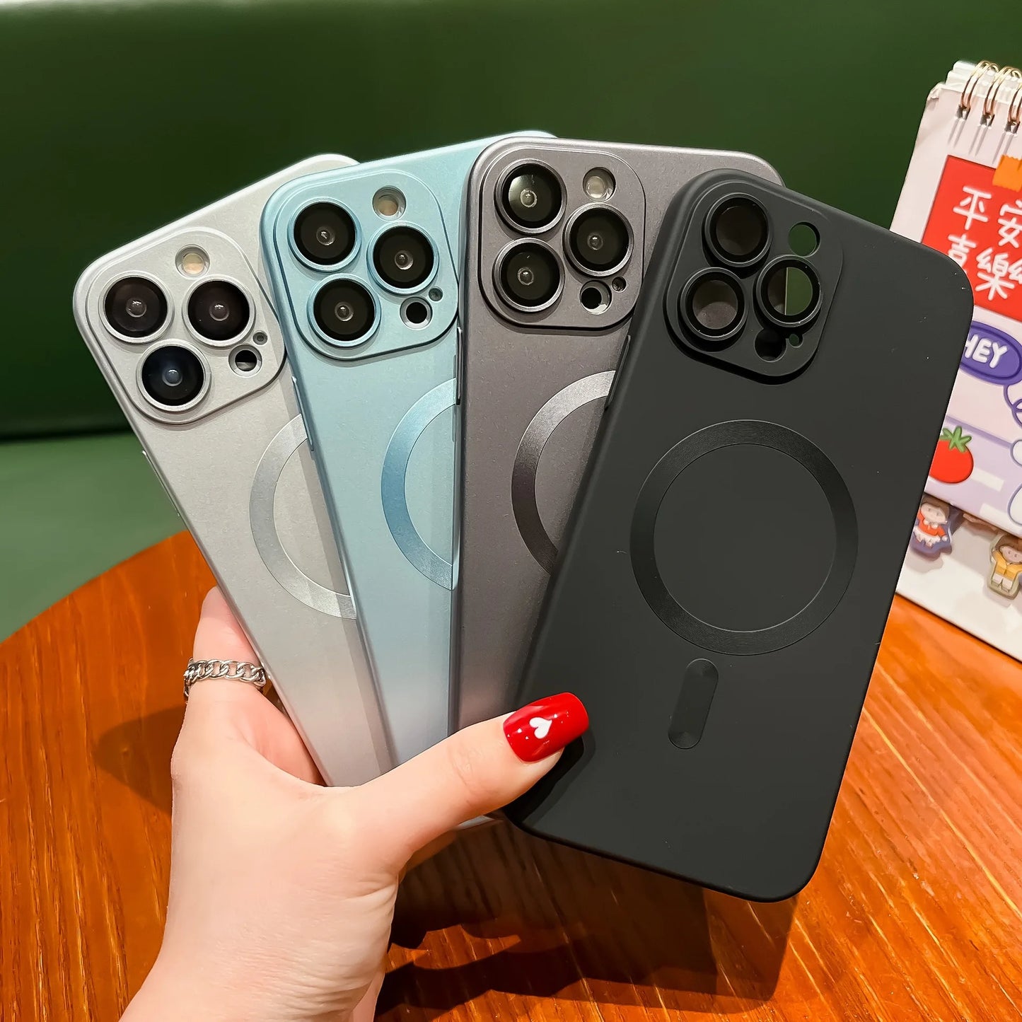 Luxury For Magsafe Wireless Charging Case For iPhone 15 11 13 12 14 Pro Max Plus Magnetic Phone Cases Lens Protector Matte Cover